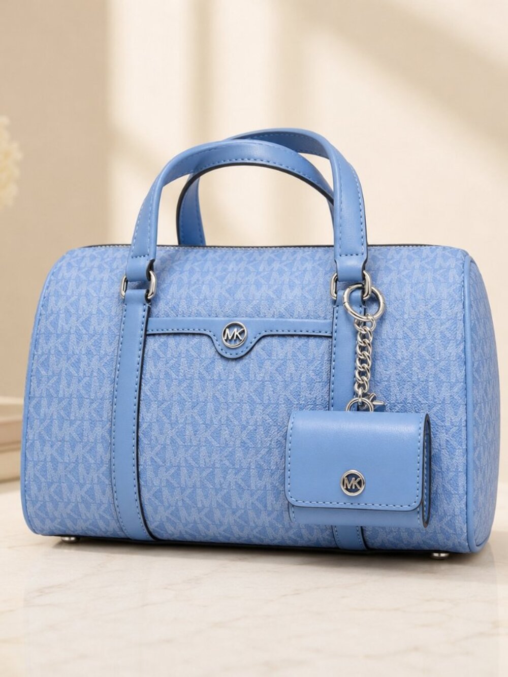 Michael Kors Travel Medium Duffle Satchel South Pacific Blue NWT